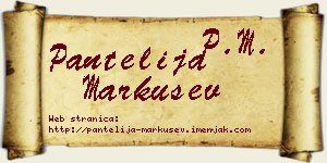 Pantelija Markušev vizit kartica